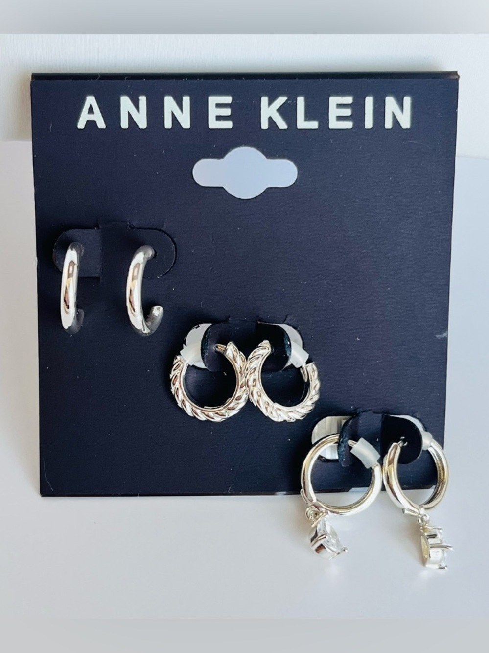 Anne Klein Silver Earrings - Picture 2 of 4